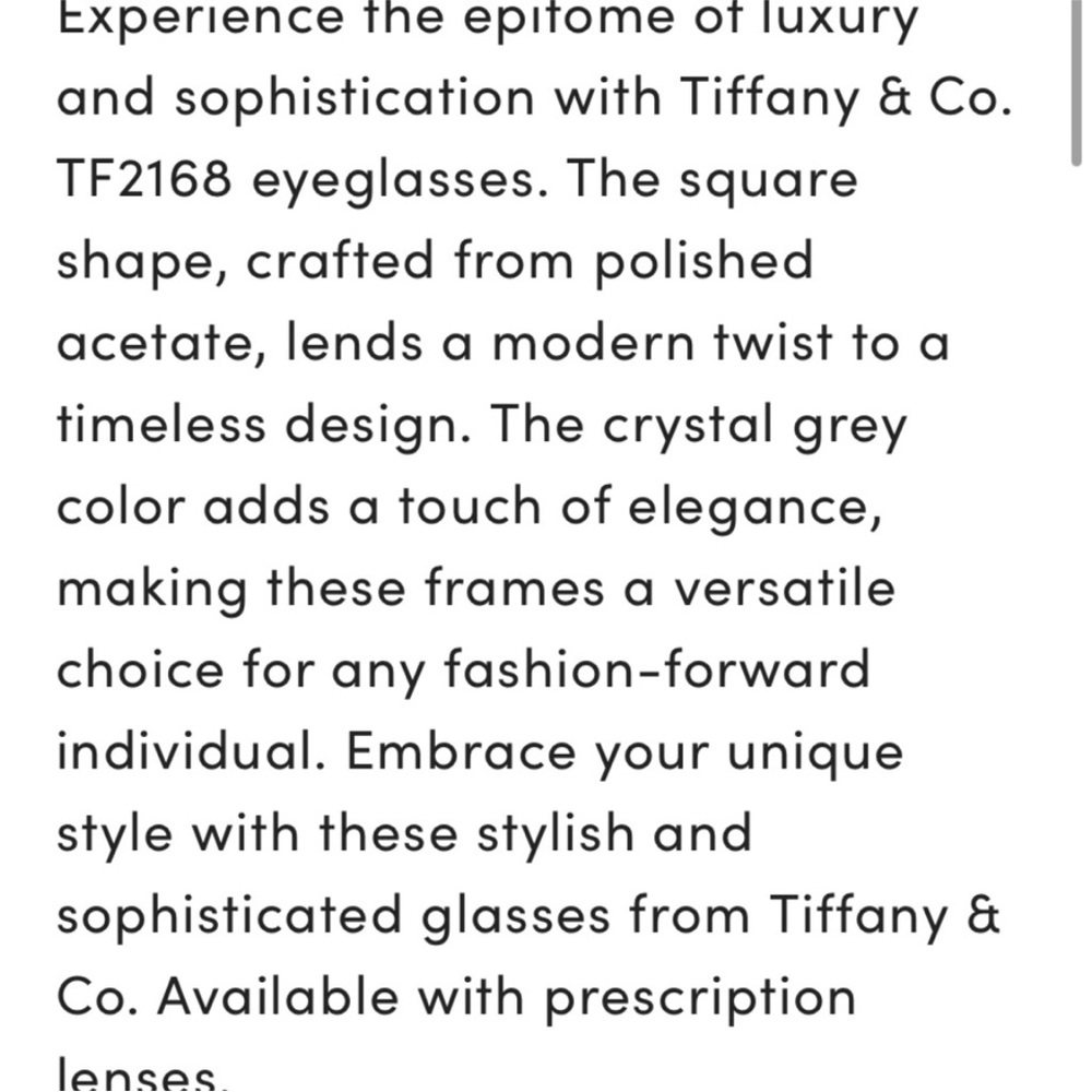 Tiffany & Co. Translucent Gray Eyewear - Picture 14 of 15